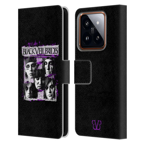 Black Veil Brides Band Art Grunge Faces Leather Book Wallet Case Cover For Xiaomi 14