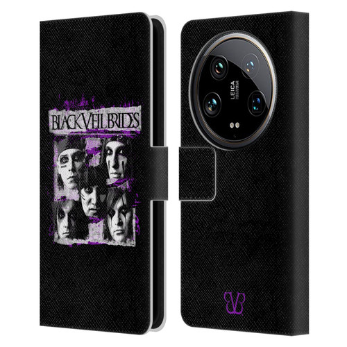 Black Veil Brides Band Art Grunge Faces Leather Book Wallet Case Cover For Xiaomi 14 Ultra