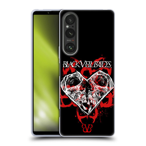 Black Veil Brides Band Art Skull Heart Soft Gel Case for Sony Xperia 1 V 5G