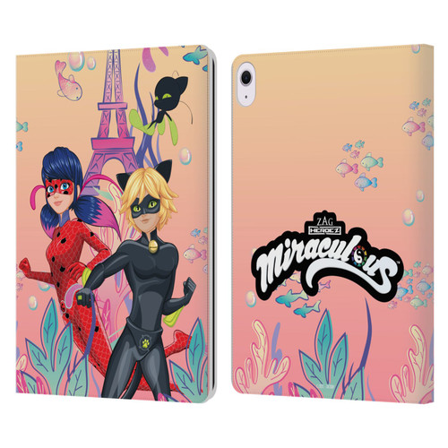 Miraculous Tales of Ladybug & Cat Noir Aqua Ladybug Aqua Power Leather Book Wallet Case Cover For Apple iPad Air 13 2024