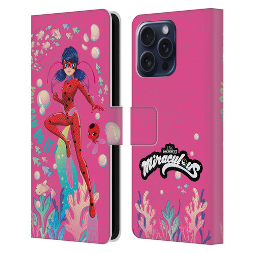 Miraculous Tales of Ladybug & Cat Noir Aqua Ladybug You Can Do It Leather Book Wallet Case Cover For Apple iPhone 16 Pro Max