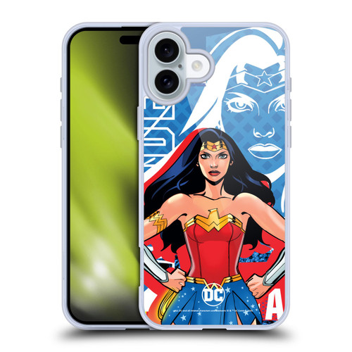 DC Women Core Compositions Wonder Woman Soft Gel Case for Apple iPhone 16 Plus