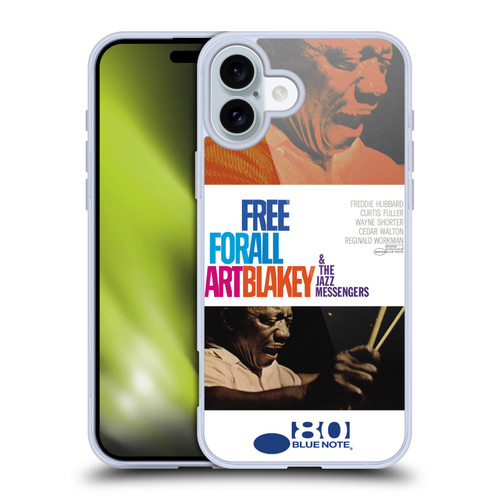 Blue Note Records Albums Art Blakey Free For All Soft Gel Case for Apple iPhone 16 Plus