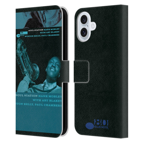 Blue Note Records Albums Hunk Mobley Soul Station Leather Book Wallet Case Cover For Apple iPhone 16 Plus