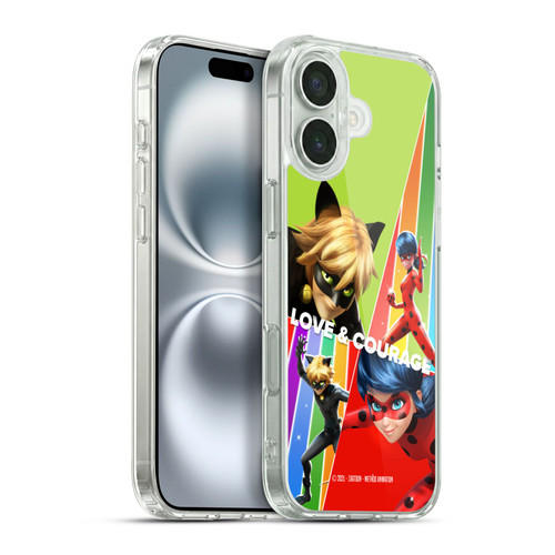 Miraculous Ladybug Graphics Love & Courage Soft Gel Case for Apple iPhone 16 Plus & MagSafe