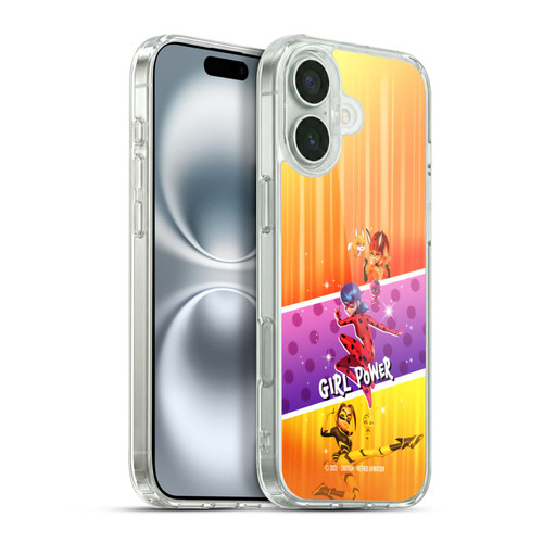 Miraculous Ladybug Graphics Girl Power Soft Gel Case for Apple iPhone 16 Plus & MagSafe