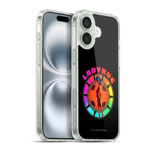 Miraculous Ladybug Graphics Rainbow Soft Gel Case for Apple iPhone 16 Plus & MagSafe