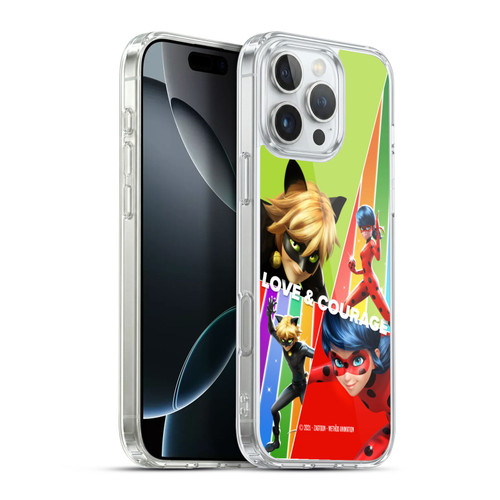 Miraculous Ladybug Graphics Love & Courage Soft Gel Case for Apple iPhone 16 Pro Max & MagSafe