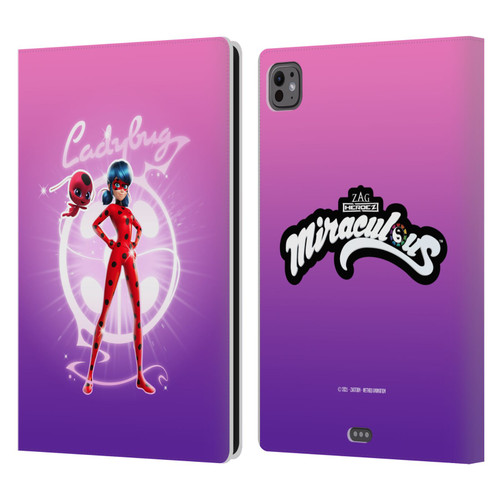 Miraculous Tales of Ladybug & Cat Noir Graphics Ladybug Leather Book Wallet Case Cover For Apple iPad Pro 11 M4 2024