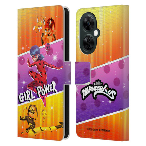 Miraculous Tales of Ladybug & Cat Noir Graphics Girl Power Leather Book Wallet Case Cover For OnePlus Nord CE 3 Lite 5G