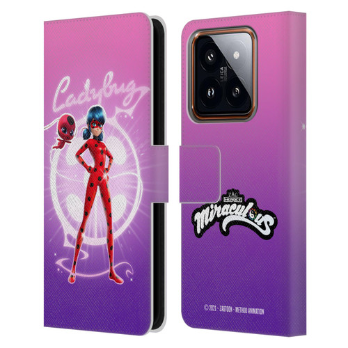 Miraculous Tales of Ladybug & Cat Noir Graphics Ladybug Leather Book Wallet Case Cover For Xiaomi 14