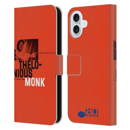 Blue Note Records Albums 2 Thelonious Monk Leather Book Wallet Case Cover For Apple iPhone 16 Plus