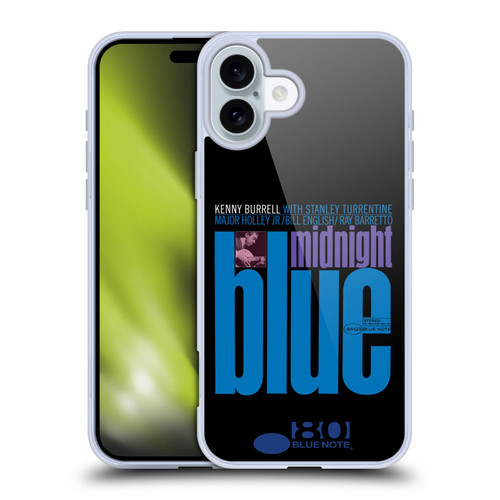 Blue Note Records Albums 2 Kenny Burell Midnight Blue Soft Gel Case for Apple iPhone 16 Plus
