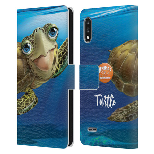 Animal Club International Underwater Sea Turtle Leather Book Wallet Case Cover For LG K22