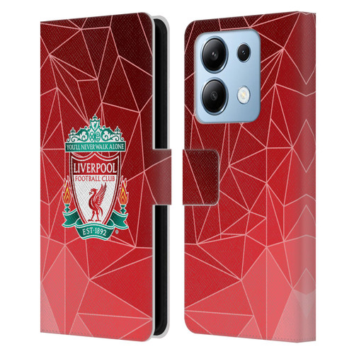 Liverpool Football Club Crest & Liverbird 2 Geometric Leather Book Wallet Case Cover For Xiaomi Redmi Note 13/13 Pro 5G