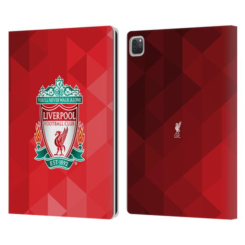 Liverpool Football Club Crest 1 Red Geometric 1 Leather Book Wallet Case Cover For Apple iPad Pro 13 M4 2024