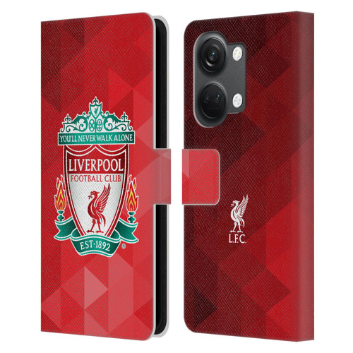 Liverpool Football Club Crest 1 Red Geometric 1 Leather Book Wallet Case Cover For OnePlus Nord 3 5G