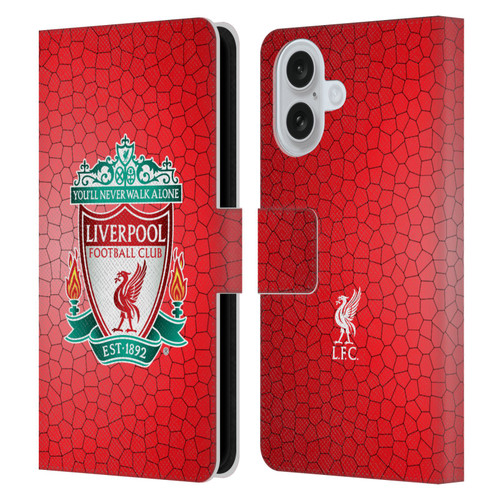 Liverpool Football Club Crest 2 Red Pixel 1 Leather Book Wallet Case Cover For Apple iPhone 16