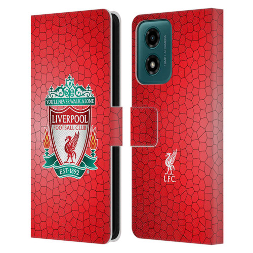 Liverpool Football Club Crest 2 Red Pixel 1 Leather Book Wallet Case Cover For Motorola Moto G04/G04s/G24 4G