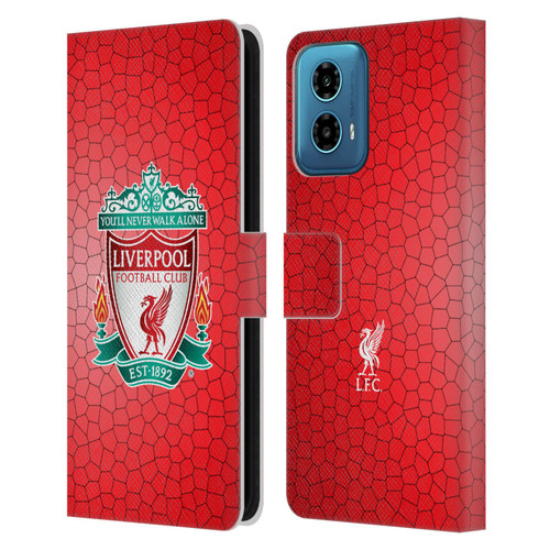 Liverpool Football Club Crest 2 Red Pixel 1 Leather Book Wallet Case Cover For Motorola Moto G34 5G