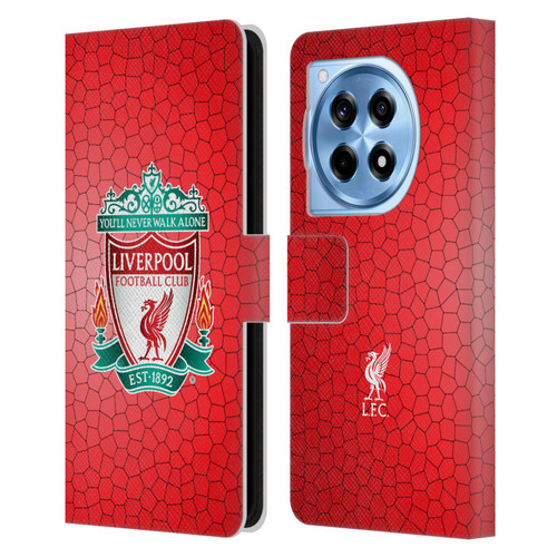 Liverpool Football Club Crest 2 Red Pixel 1 Leather Book Wallet Case Cover For OnePlus 12R