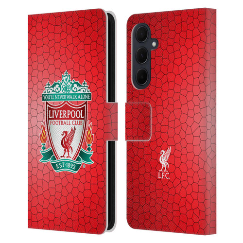 Liverpool Football Club Crest 2 Red Pixel 1 Leather Book Wallet Case Cover For Samsung Galaxy A35 5G