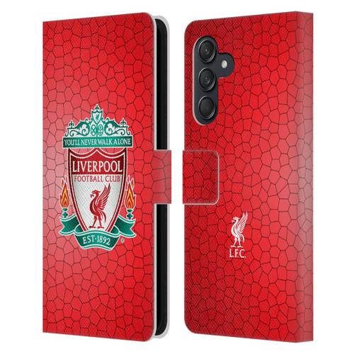 Liverpool Football Club Crest 2 Red Pixel 1 Leather Book Wallet Case Cover For Samsung Galaxy M55 5G