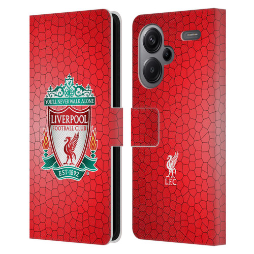 Liverpool Football Club Crest 2 Red Pixel 1 Leather Book Wallet Case Cover For Xiaomi Redmi Note 13 Pro Plus 5G