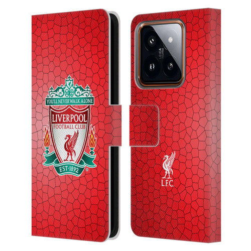 Liverpool Football Club Crest 2 Red Pixel 1 Leather Book Wallet Case Cover For Xiaomi 14