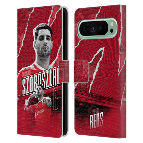 Liverpool Football Club 2023/24 First Team Dominik Szoboszlai Leather Book Wallet Case Cover For Google Pixel 9 Pro XL