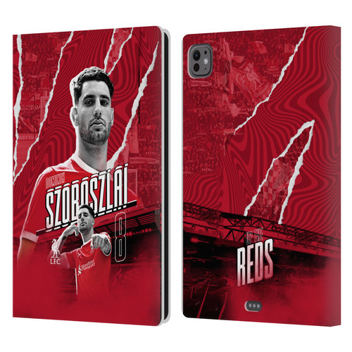 Liverpool Football Club 2023/24 First Team Dominik Szoboszlai Leather Book Wallet Case Cover For Apple iPad Pro 11 M4 2024