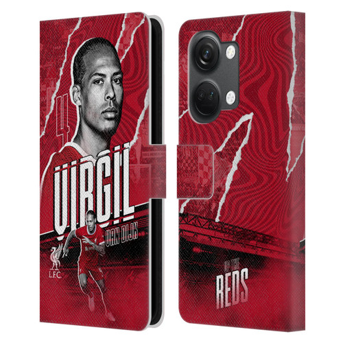 Liverpool Football Club 2023/24 First Team Virgil van Dijk Leather Book Wallet Case Cover For OnePlus Nord 3 5G