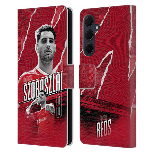 Liverpool Football Club 2023/24 First Team Dominik Szoboszlai Leather Book Wallet Case Cover For Samsung Galaxy A35 5G