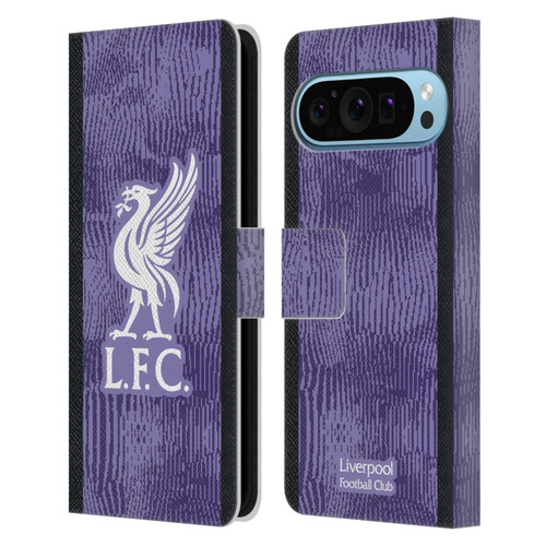 Liverpool Football Club 2023/24 Third Kit Leather Book Wallet Case Cover For Google Pixel 9 / Pixel 9 Pro