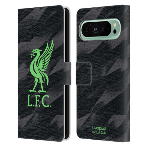 Liverpool Football Club 2023/24 Home Goalkeeper Kit Leather Book Wallet Case Cover For Google Pixel 9 Pro XL