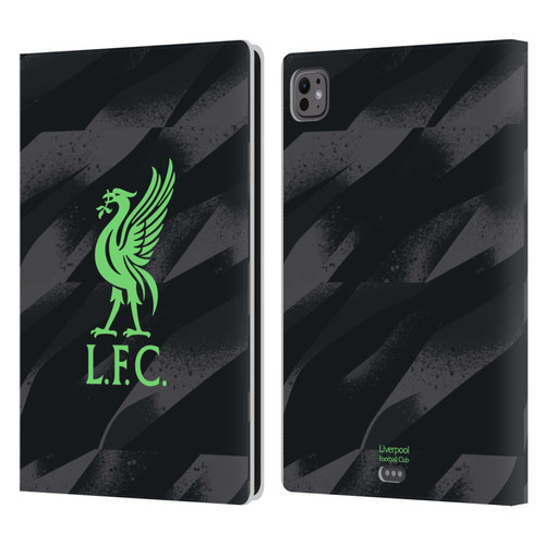 Liverpool Football Club 2023/24 Home Goalkeeper Kit Leather Book Wallet Case Cover For Apple iPad Pro 11 M4 2024