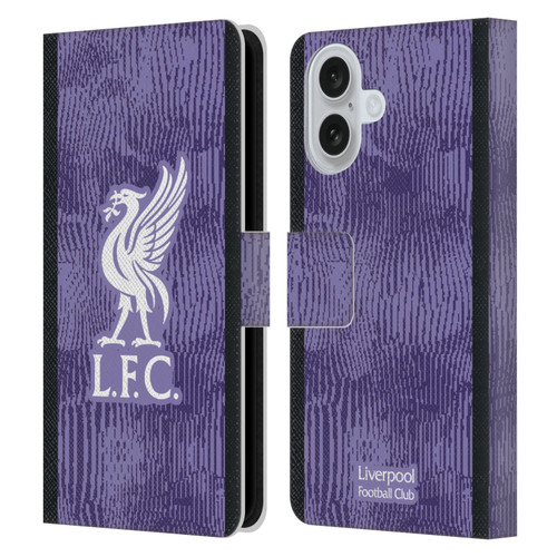 Liverpool Football Club 2023/24 Third Kit Leather Book Wallet Case Cover For Apple iPhone 16