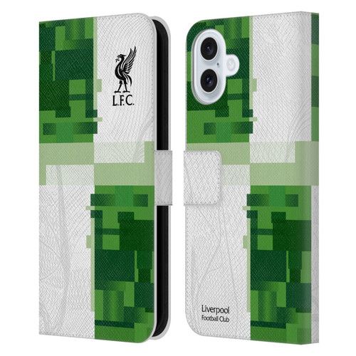 Liverpool Football Club 2023/24 Away Kit Leather Book Wallet Case Cover For Apple iPhone 16 Plus