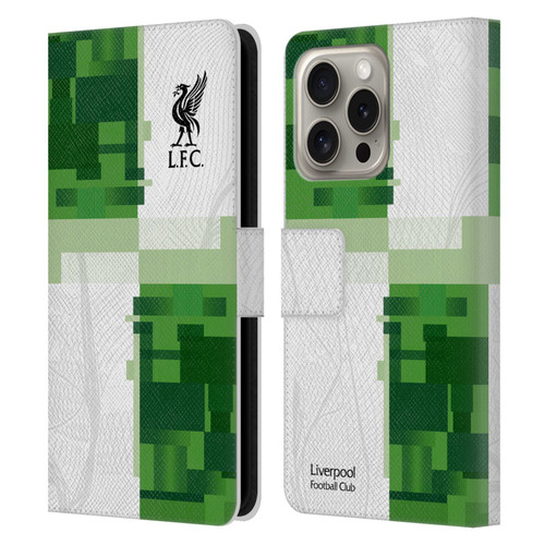 Liverpool Football Club 2023/24 Away Kit Leather Book Wallet Case Cover For Apple iPhone 16 Pro