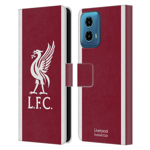 Liverpool Football Club 2023/24 Home Kit Leather Book Wallet Case Cover For Motorola Moto G34 5G