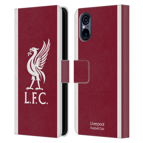 Liverpool Football Club 2023/24 Home Kit Leather Book Wallet Case Cover For Sony Xperia 5 V 5G