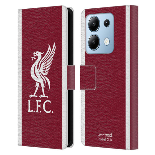 Liverpool Football Club 2023/24 Home Kit Leather Book Wallet Case Cover For Xiaomi Redmi Note 13/13 Pro 5G