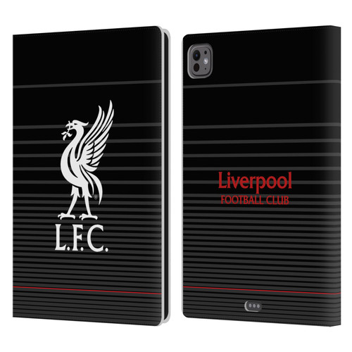 Liverpool Football Club Liver Bird White On Black Kit Leather Book Wallet Case Cover For Apple iPad Pro 11 M4 2024