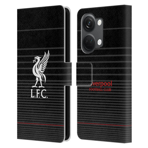 Liverpool Football Club Liver Bird White On Black Kit Leather Book Wallet Case Cover For OnePlus Nord 3 5G