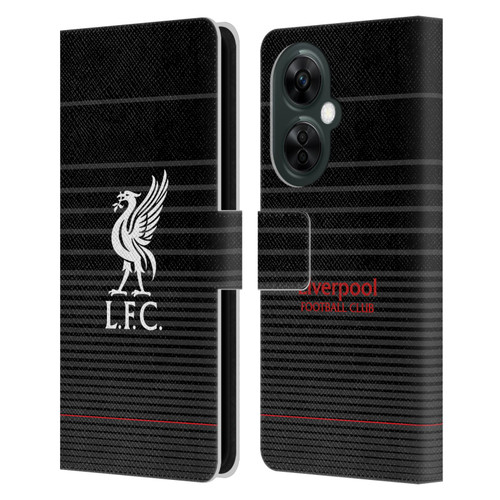 Liverpool Football Club Liver Bird White On Black Kit Leather Book Wallet Case Cover For OnePlus Nord CE 3 Lite 5G