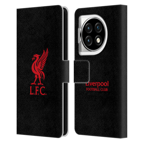 Liverpool Football Club Liver Bird Red Logo On Black Leather Book Wallet Case Cover For OPPO OnePlus Ace 3 5G