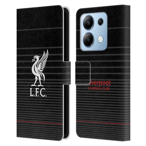 Liverpool Football Club Liver Bird White On Black Kit Leather Book Wallet Case Cover For Xiaomi Redmi Note 13/13 Pro 5G