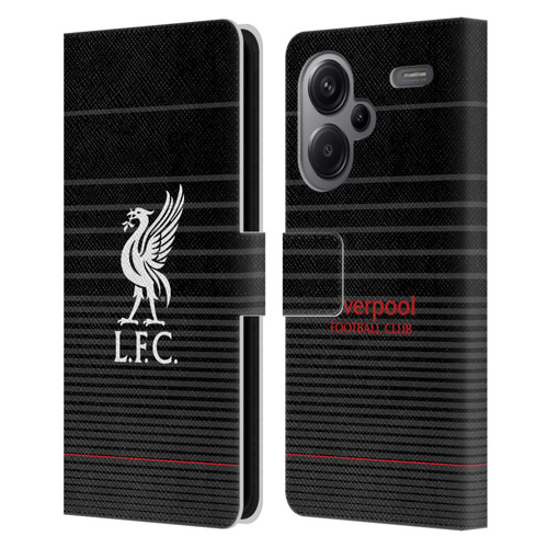 Liverpool Football Club Liver Bird White On Black Kit Leather Book Wallet Case Cover For Xiaomi Redmi Note 13 Pro Plus 5G