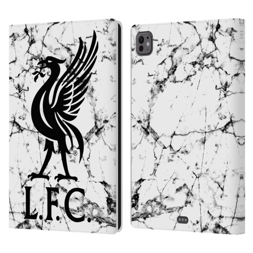 Liverpool Football Club Marble Black Liver Bird Leather Book Wallet Case Cover For Apple iPad Pro 11 M4 2024