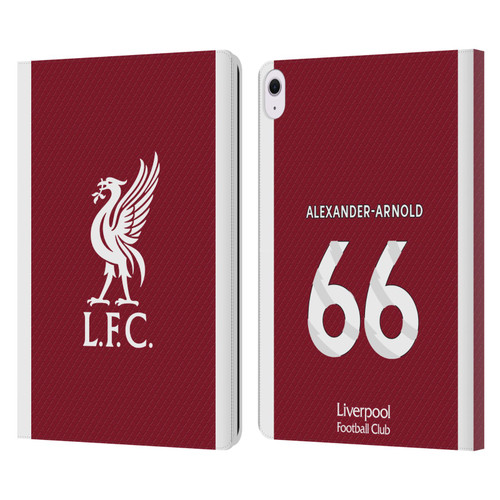 Liverpool Football Club 2023/24 Players Home Kit Trent Alexander-Arnold Leather Book Wallet Case Cover For Apple iPad Air 13 2024